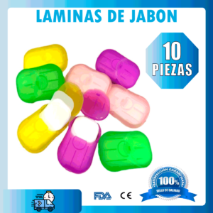 Laminas De Jabón Portátil Para Viaje O Bolsillo 10 PZAS