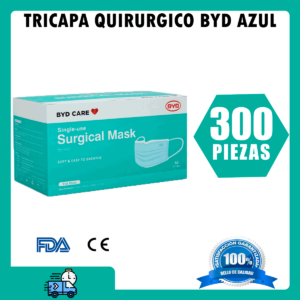 Tricapa Quirurgico BYD Azul 300 piezas Premium