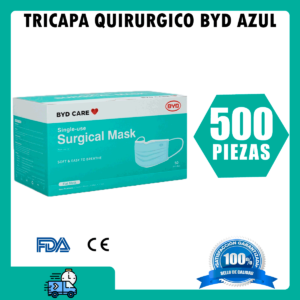 Tricapa Quirurgico BYD Azul 500 piezas Premium