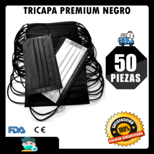 TRICAPA TERMOSELLADO NEGRO 50 PIEZAS